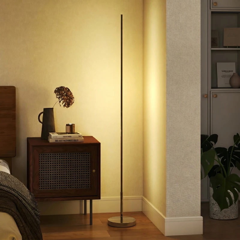 HOMCOM LED Staande Lamp met Instelbare Kleurtemperatuur voor Woonkamer, Slaapkamer, Kantoor, 20 x 20 x 150 cm