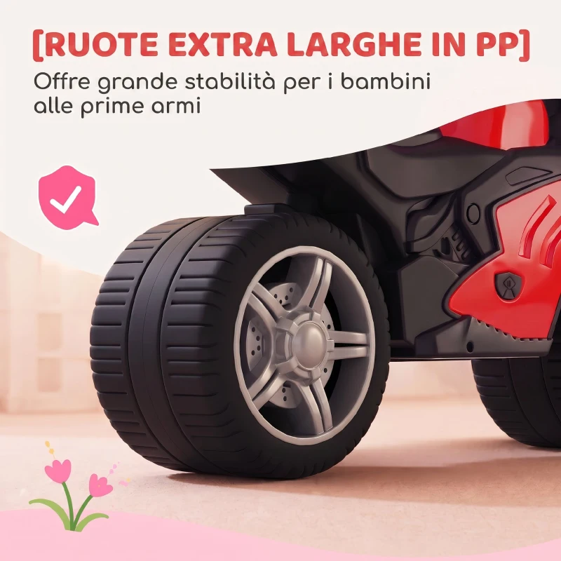 AIYAPLAY Balance Bike Senza Pedali con Musica per Bambini 18-36 Mesi, Rosso