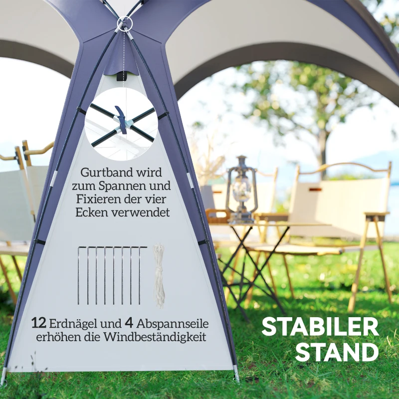 Campingtent tuintent feesttent partytent zonwering glasvezelstang