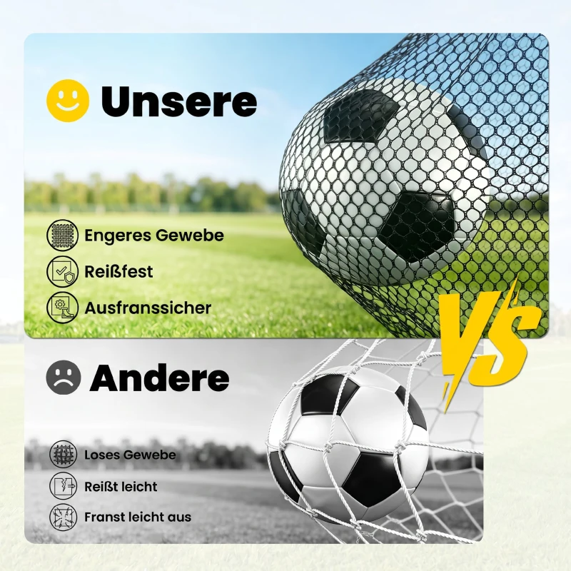 SPORTNOW Fußballtor für Garten groß 300 x 200 cm Jugendliche & Erwachsene Outdoor Tor mit Reißfestem Tornetz gerundeten Ecken