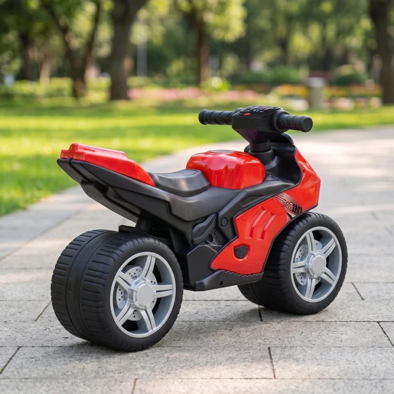 AIYAPLAY Balance Bike Senza Pedali con Musica per Bambini 18-36 Mesi, Rosso