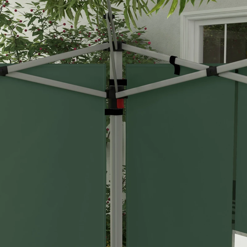 Outsunny 2er-Set Seitenteile für Pavillon 3x3/3x4 m, Seitenwand mit Fenster, wasserdicht Grün