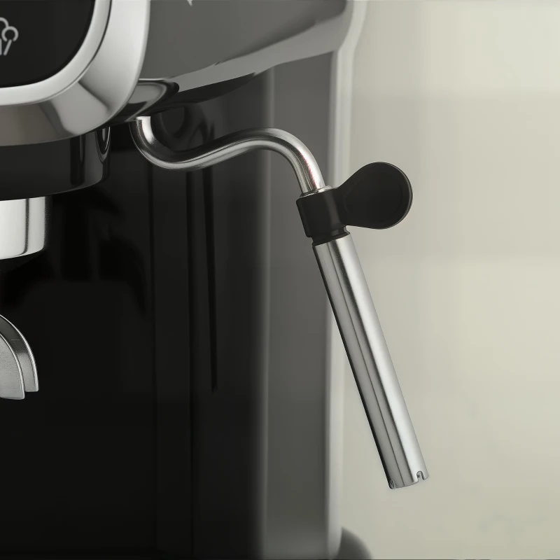 HOMCOM Espresso Machine, 20-Bar Cappuccino Coffee Maker with Frother Wand, 1.2 L Water Tank, Black