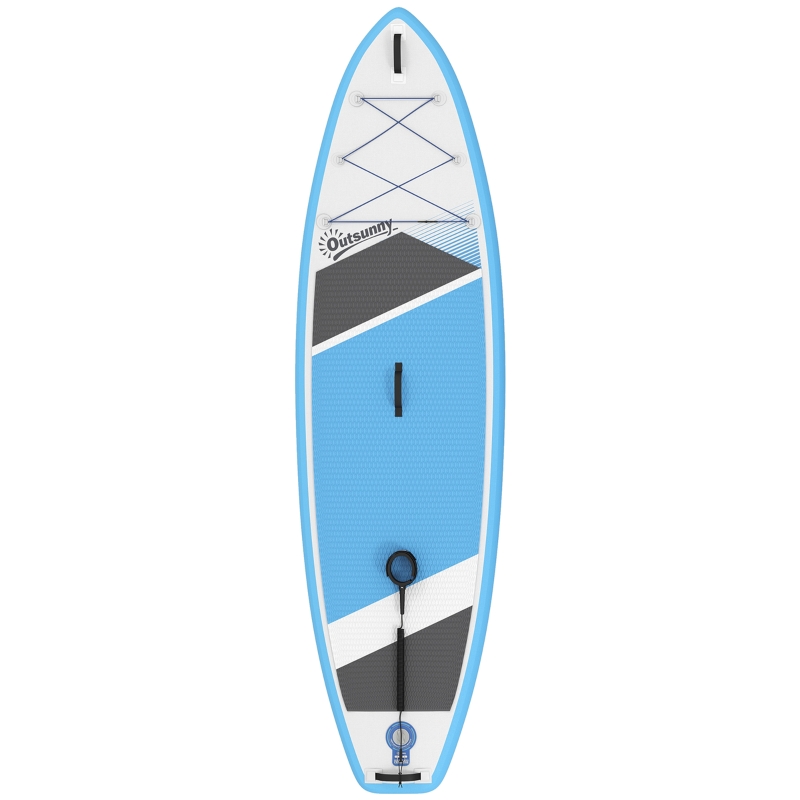 Outsunny Stand Up Paddle Board Set Opblaasbaar 320cm SUP Board met Verstelbare Peddel, Antislip EVA-Deck en Rugzak