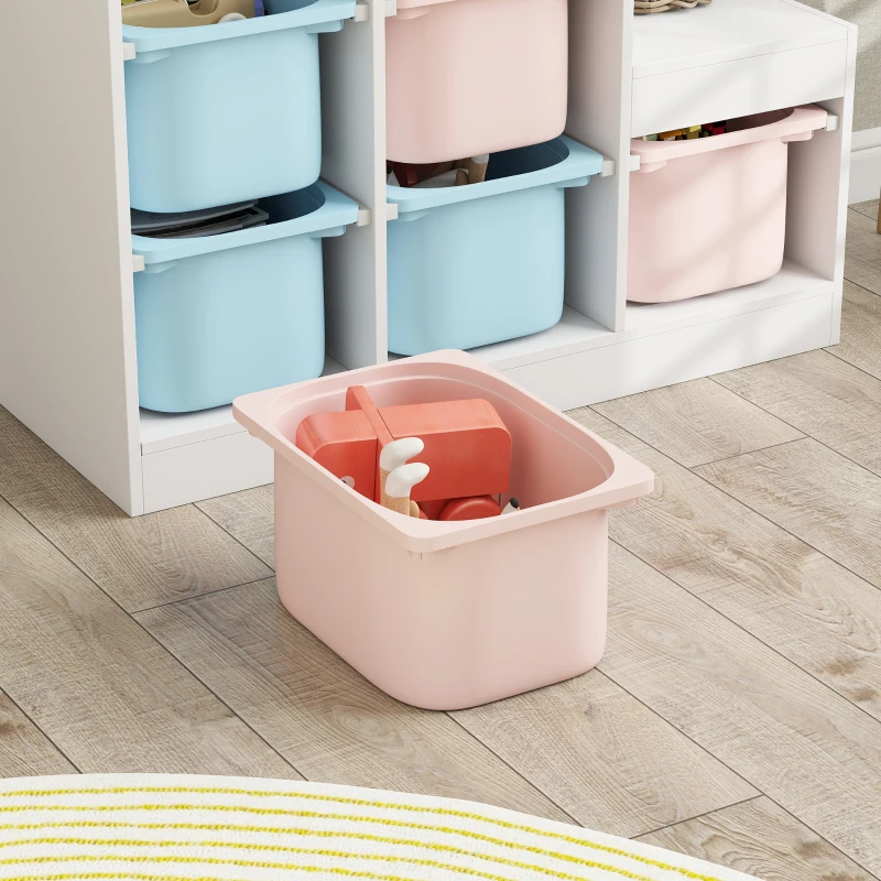 AIYAPLAY Toy Storage Organiser, Three-Layer Kids Toy Storage Units, with Removable Bins, for Ages 3-8 Years, Multi-colour