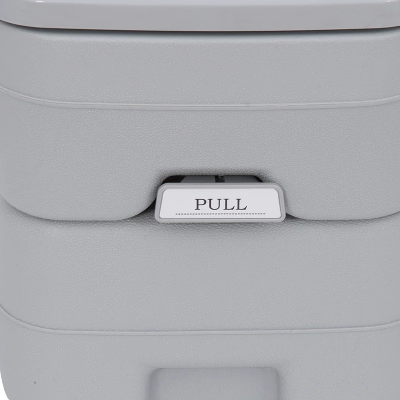 HOMCOM Campingtoilet, 20 L Mobiel WC, Campingtoilet met spoel- en afvoertank, 35,5 x 41 x 42,5 cm, plastic, grijs