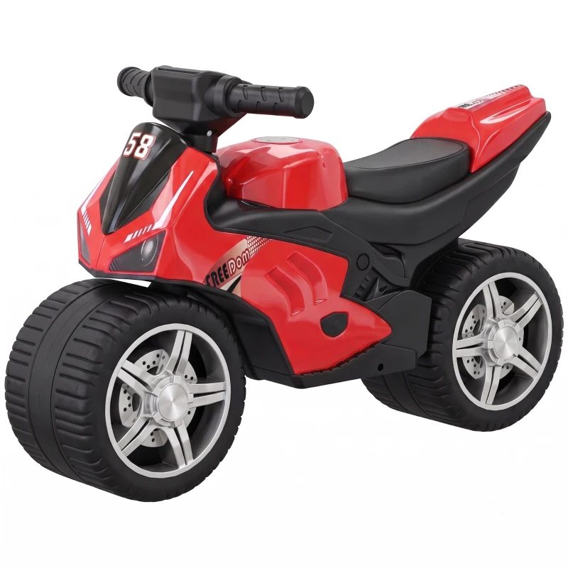 AIYAPLAY Balance Bike Senza Pedali con Musica per Bambini 18-36 Mesi, Rosso