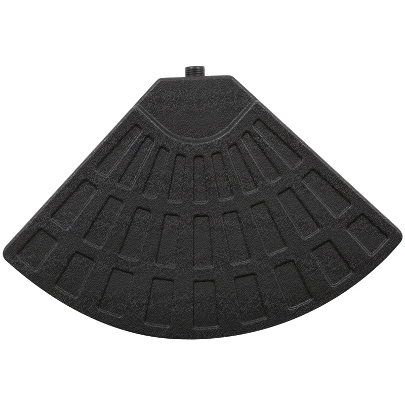 Outsunny parasoolvoet, parasoolvoet, 4 delen, vullbaar, voor 52 kg water of 68 kg zand, 48 x 48 x 8 cm