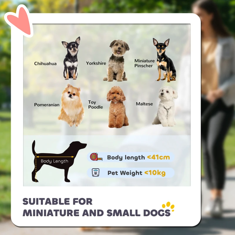 PawHut Dog Stroller Foldable Pet Pram for Small Miniature Breeds, Cats, 3 Wheels Dog Pushchair with Brake, Cupholder, Red