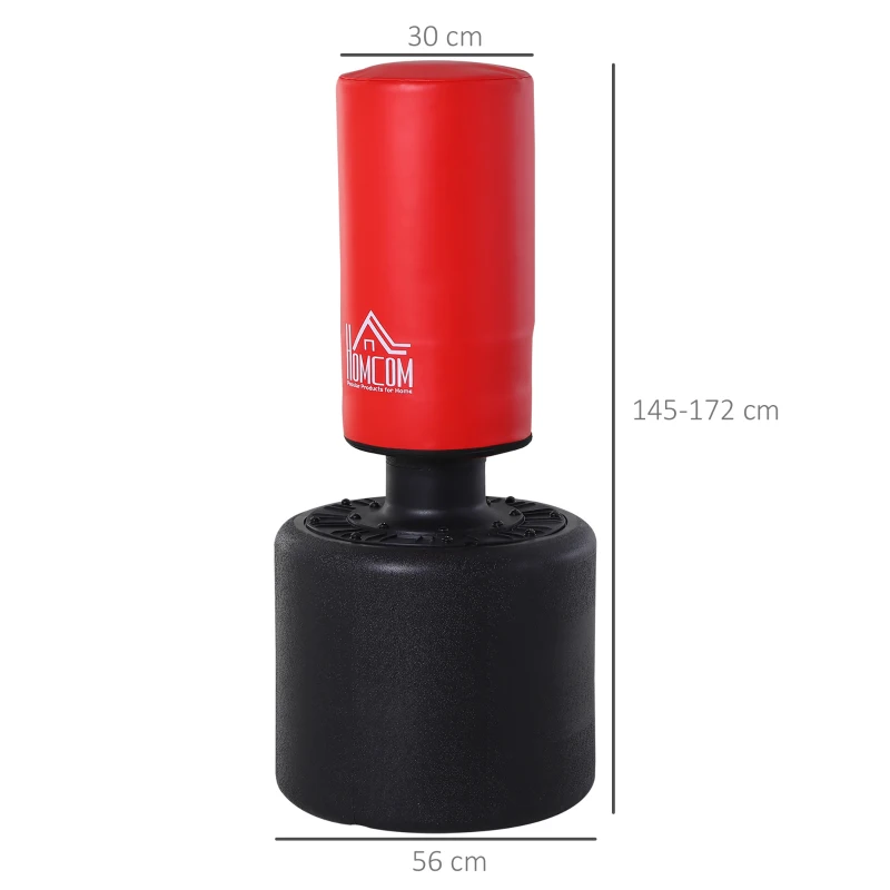 HomCom sac de box, inaltime reglabila 145-172cm, rosu, negru | AOSOM RO