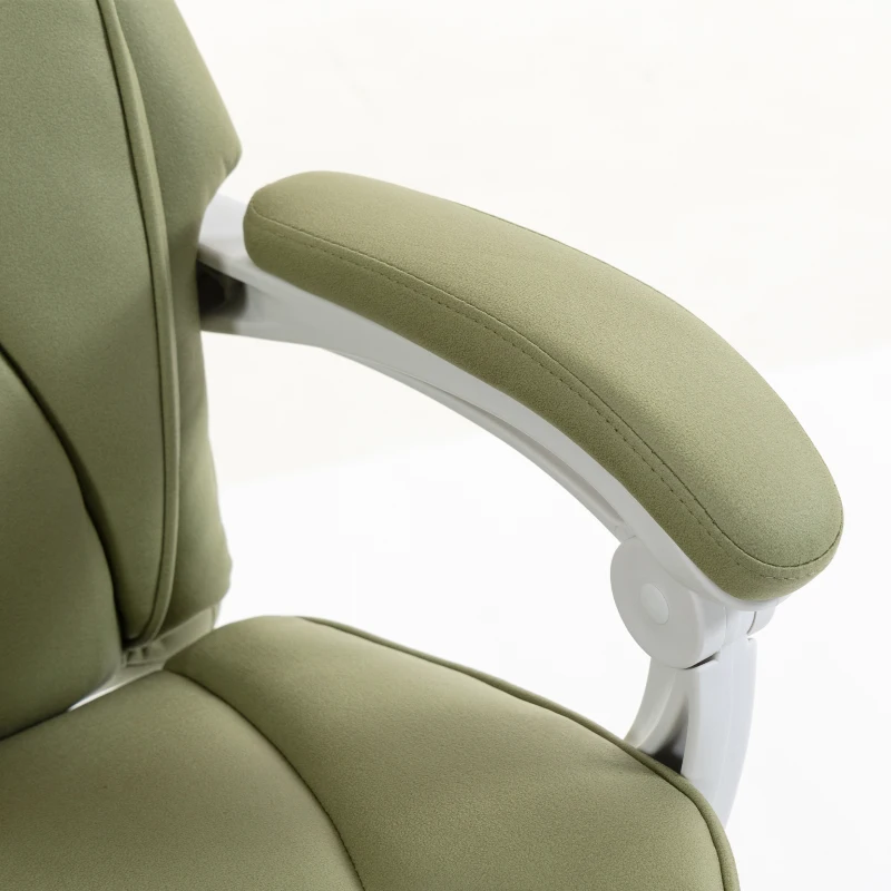 HOMCOM High Back Vibration Massage Office Chair Heated Reclining Computer Chair w/ Adjustable Height, Swivel Wheels, Lime Green