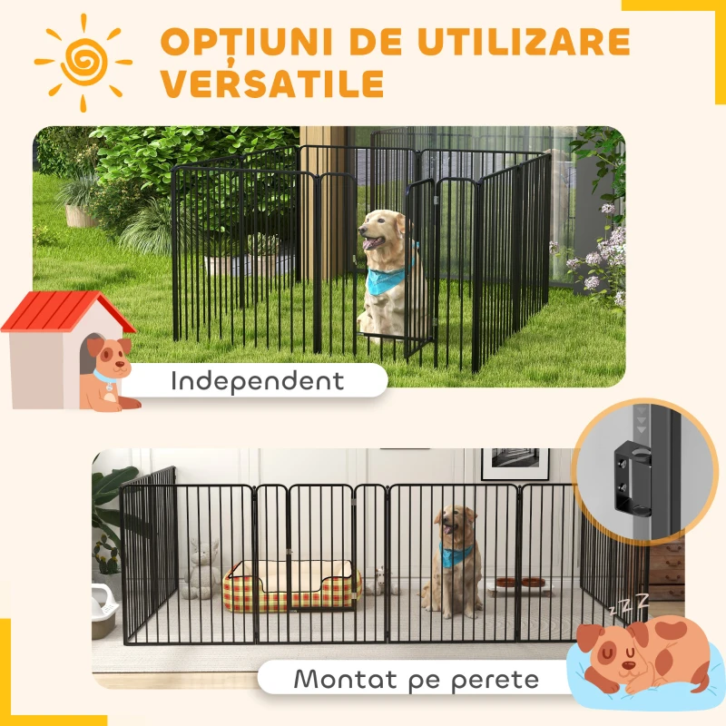Pawhut tarc Joaca pentru Caini – 6 Panouri Rezistente