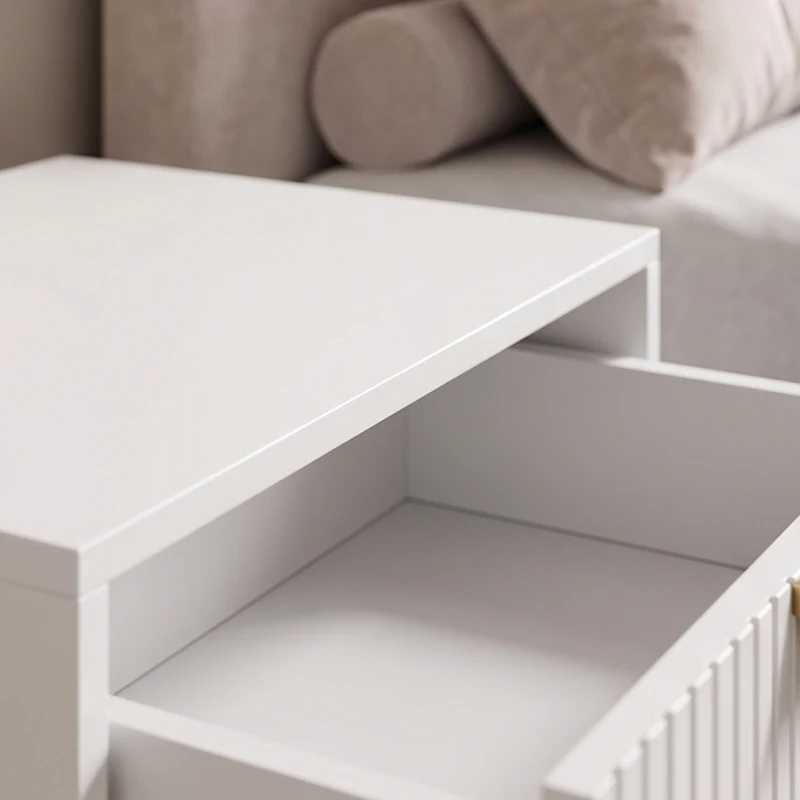 HOMCOM Modern Floating Nightstands Set of 2, Wall Mounted Bedside Tables with 2 Drawers, White