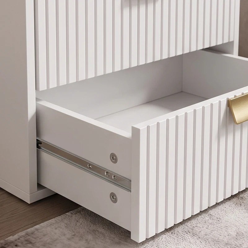 HOMCOM Modern Floating Nightstands Set of 2, Wall Mounted Bedside Tables with 2 Drawers, White