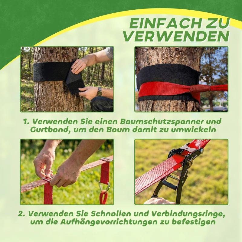 AIYAPLAY Ninja Line Kinder 10m Slackline Set mit Turnringe Schaukel Kletterleiter Kletternetz für 3-6 Jahre 1000x300x180 cm Rot