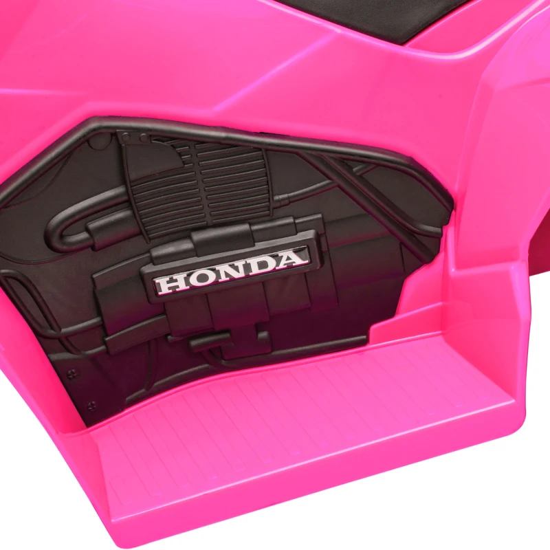 AIYAPLAY Elektro-Kinderquad, LED-Licht, Hupe, breite Reifen, bequemer Sitz, rutschfeste Griffe, Rosa