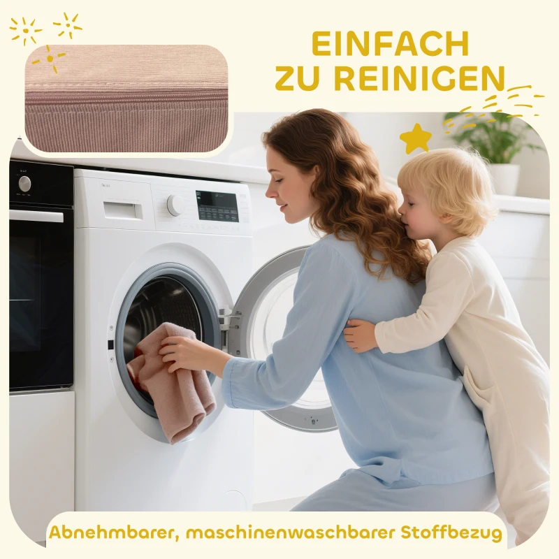 AIYAPLAY Softbaustein-Set für Kinder, 12-teiliges Stoffblock-Set, Schaumstoff, Cordbezug, waschbar, Pastellbunt