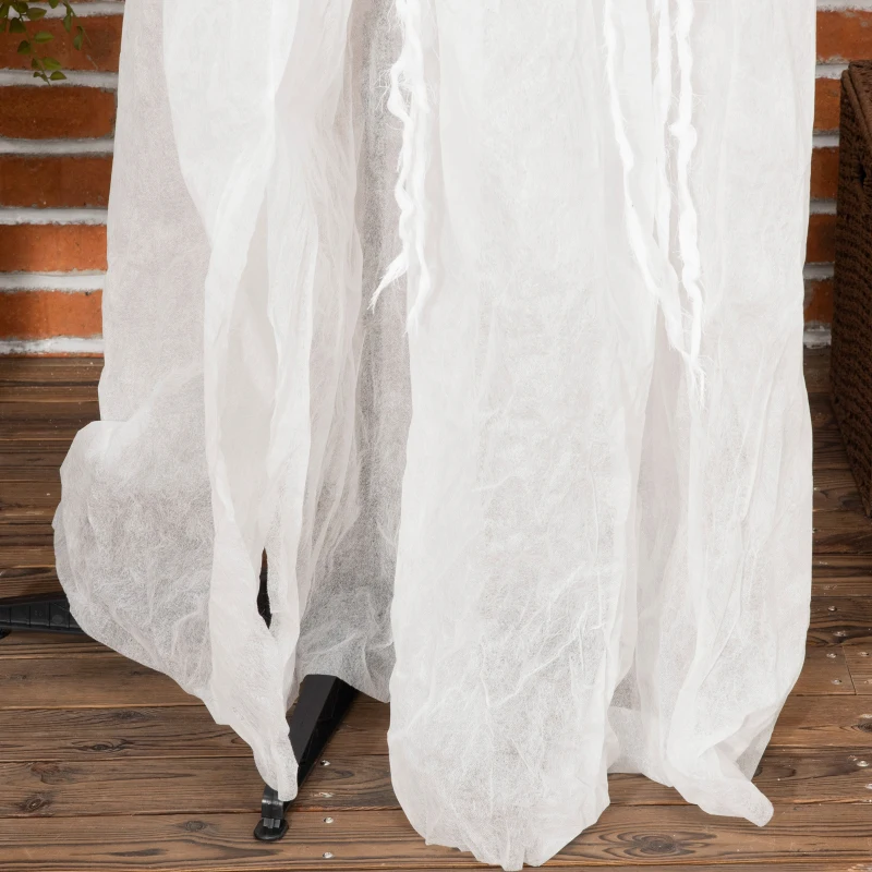 Outsunny 189 cm Weiße Hexe mit Kürbiskopf, lebensgroße Halloween-Außendekoration