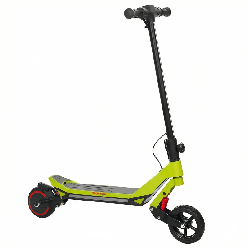 SPORTNOW Electric Scooter for Kids, Foldable E Scooter for Age Age 6+ with LED Display, RGB lights, Up to 16km/h, Green