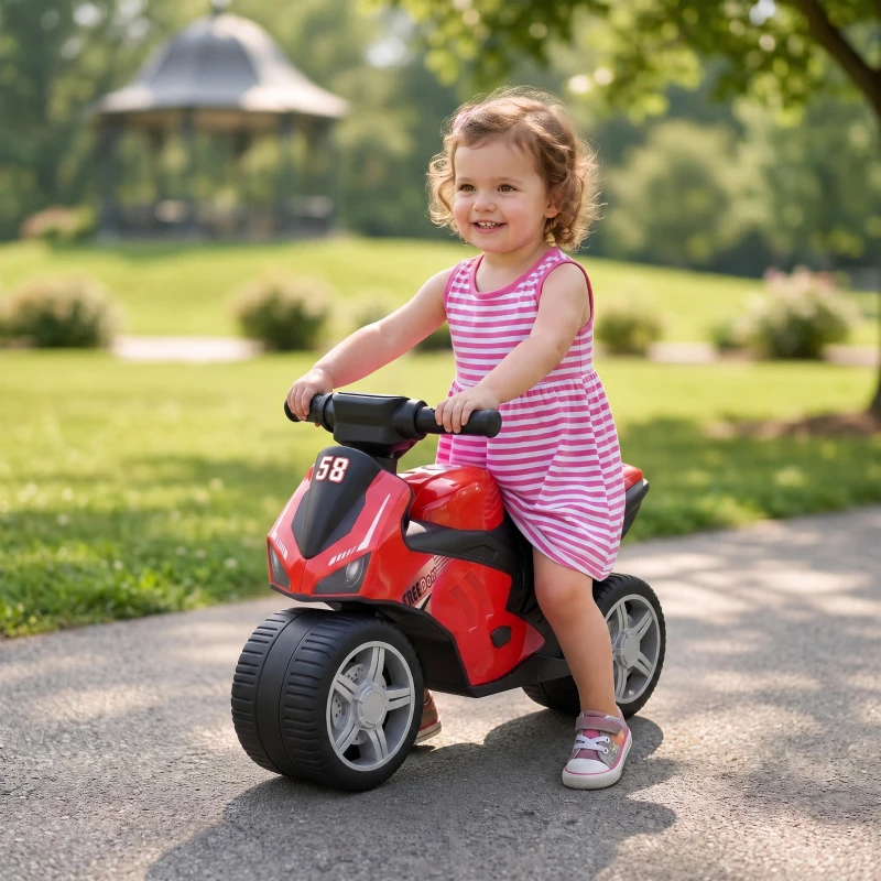 AIYAPLAY Bicicleta de Equilibrio sin Pedales con Música para Niños de 18 a 36 Meses Rojo