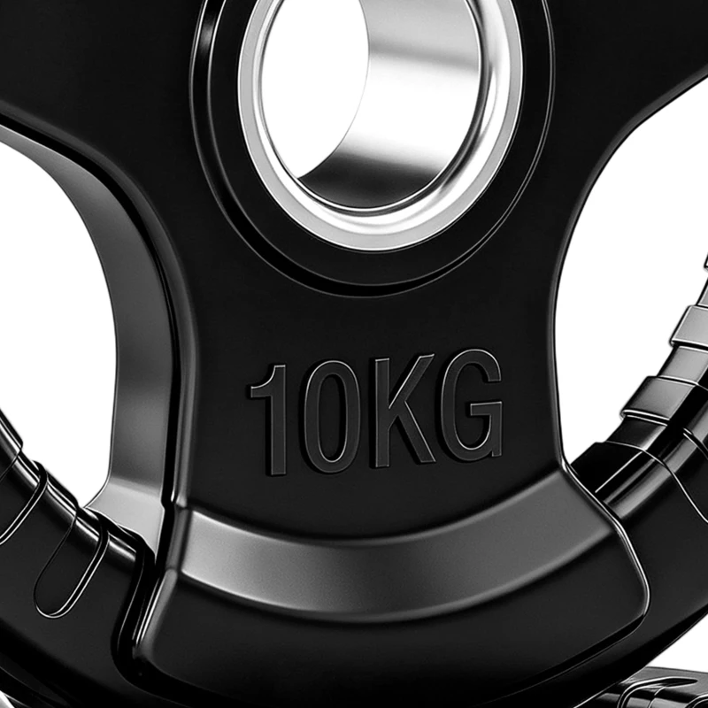 SPORTNOW halterplaat, set van 2 stuks, 10 kg per plaat, drie handgrepen, vloerbeschermende rubberen hoes, metaal