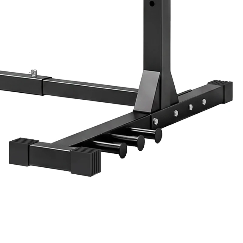 SPORTNOW Power Tower Multifonction Charge 500 kg Largeur Réglable, Barre de Traction, Rack de Squat, 176x106x212cm, Rouge