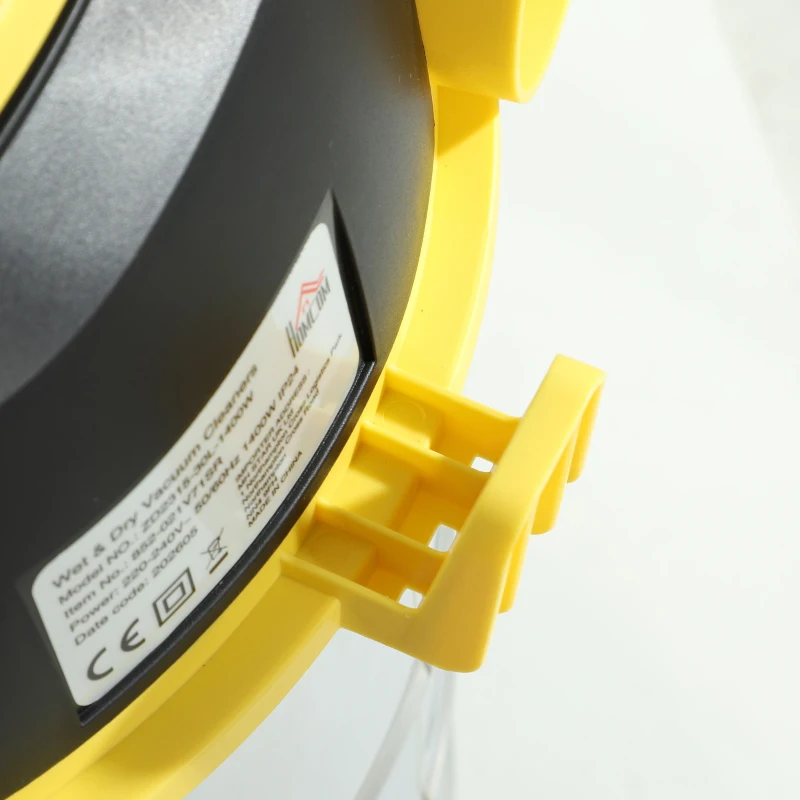 HOMCOM 1400W Vacuum Cleaner, 3-in-1 Wet and Dry Vacuum Cleaner with Blowing Mode and 30L Stainless Steel Tank, Yellow