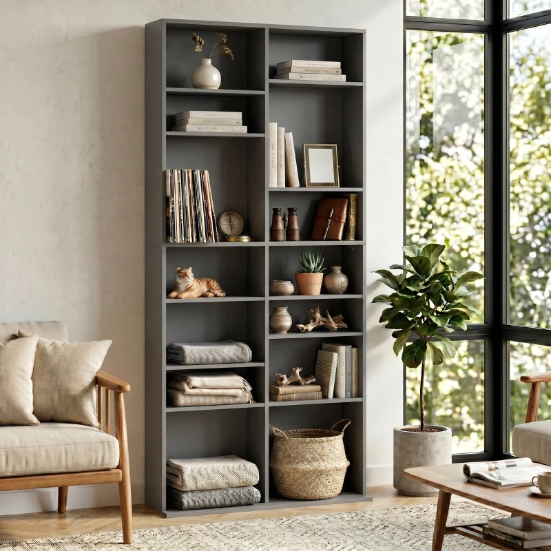 HOMCOM 640 CD Storage Tower - Grey