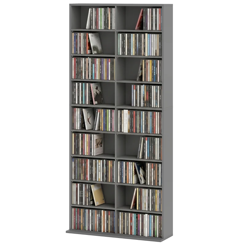 HOMCOM 640 CD Storage Tower - Grey