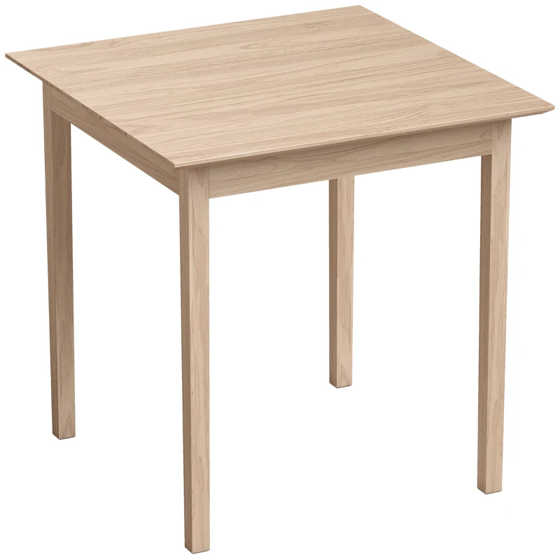 HOMCOM Keukentafel Eettafel Vierkante tafel, modern design, 75 cm x 75 cm x 76 cm, natuurhout