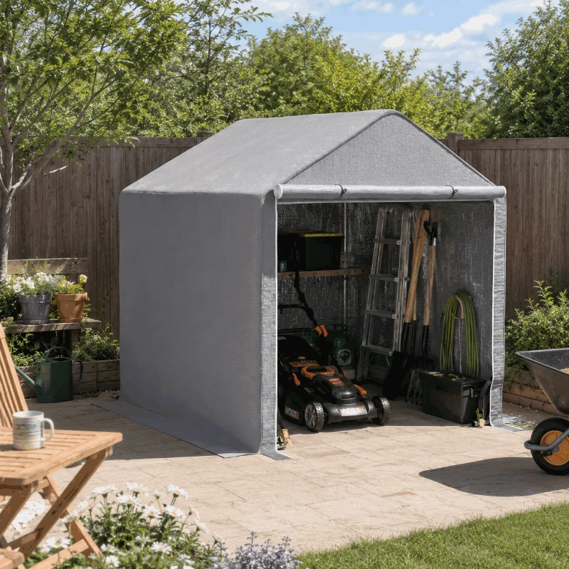 Outsunny 2 x 2m Garden Fabric Storage Tent - Grey