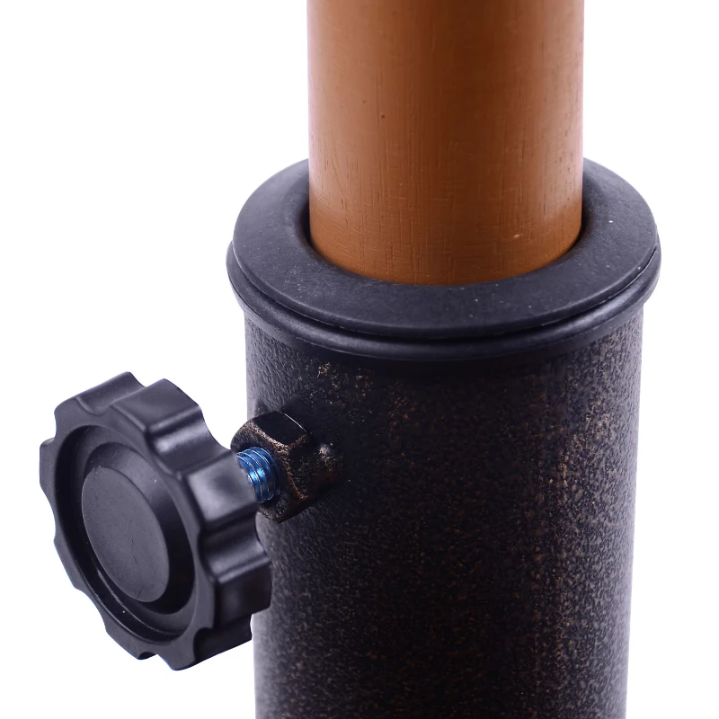 Outsunny Base para Sombrilla de Jardín Peso Neto 19 kg Soporte de Parasol Apto para Mástil de 38mm/48mm Resina para Terraza Patio Exterior Ø54,5x34 cm Bronce