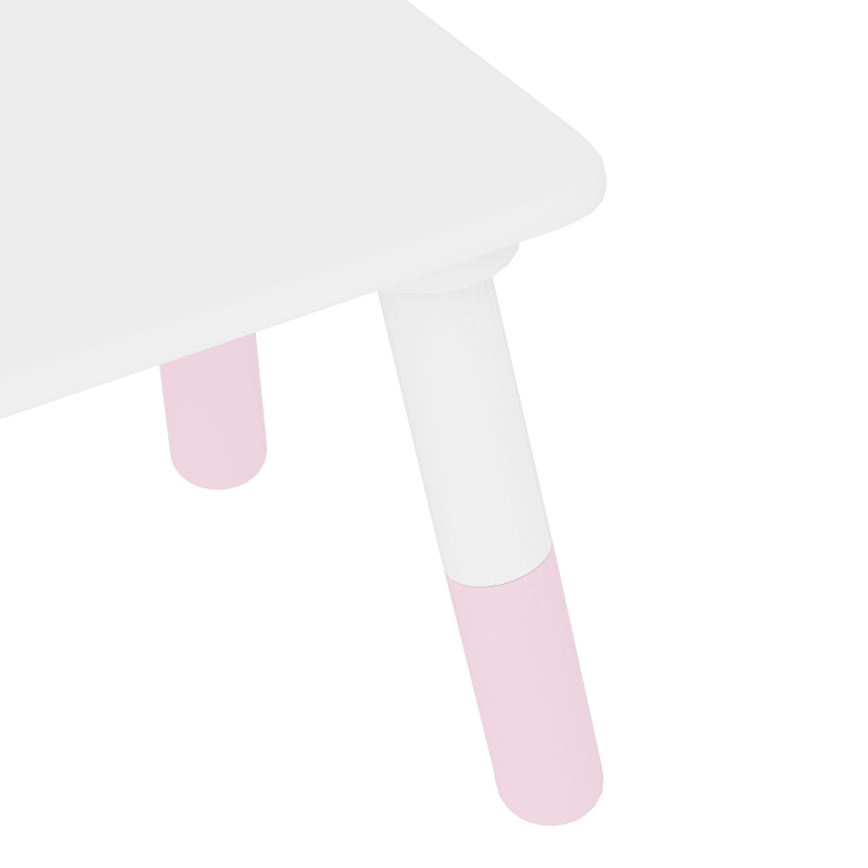 AIYAPLAY Kids Vanity Set, Kids Dressing Table with Chair, Acrylic Mirror, Lighted Bulbs, 7-Piece Accessories, for 3-8 Years, Pink