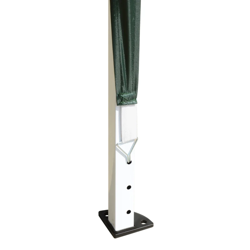 Outsunny Gazebo Struttura in Acciaio Pieghevole Rivestimento Tessuto Oxford Verde 3x3m