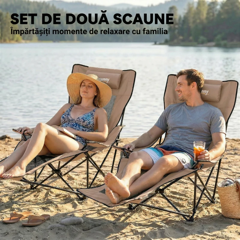 Outsunny Scaun de camping relax