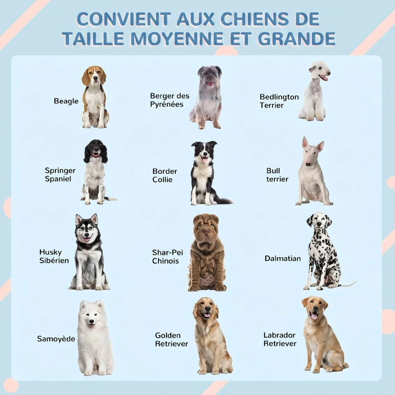 PawHut Niche pour Chien Extérieur avec Toit en Pente et Porte Avant Ouverte, pour Chiens Moyens et Grands, 84,2x98,2x82cm, Gris