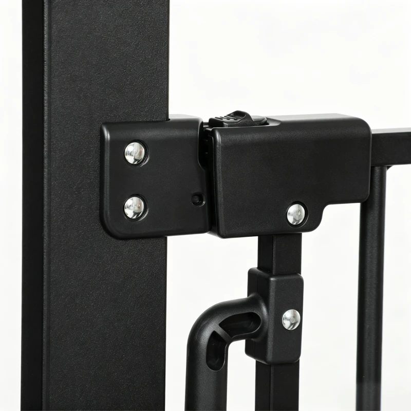 PawHut 135cm Extra Tall Dog Gate with Cat Door, Fits Openings 81-108 cm Pressure Mounted for Doorways, Hallways, No Drilling