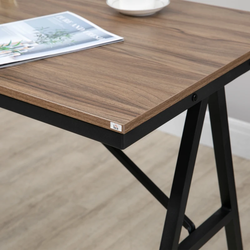 HOMCOM Ensemble table de bar avec tabourets table à manger debout avec 4 chaises rembourrées pieds en acier 120x60x91cm gris