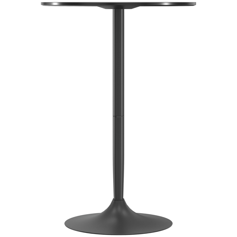 HOMCOM Bartisch Stehtisch, Tisch für 2 Personen, 70 x 70 x 102 cm, Schwarz