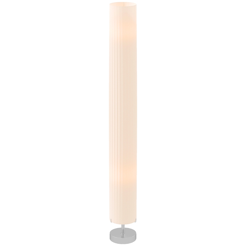 HOMCOM Stehlampe Wohnzimmer mit Schirm aus Polyester, 2 x E27 Fassung für Schlafzimmer 14 x 14 x 120 cm