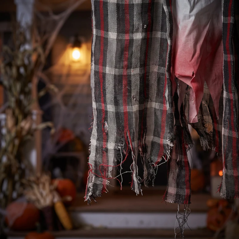 HOMCOM 110cm Screaming Animated Hanging Halloween Decoration, Sound Touch Activated Zombie Decor with Glowing Red Eyes