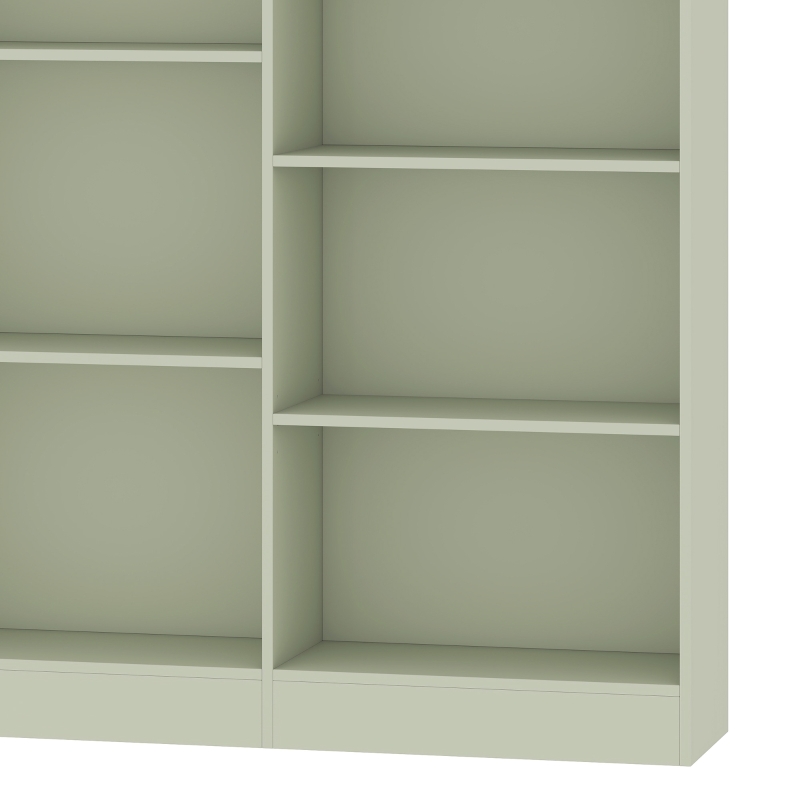 HOMCOM Bookcase with Open Storage, 6-Tier Bookshelf with Anti-Tipping Hardware, Light Green