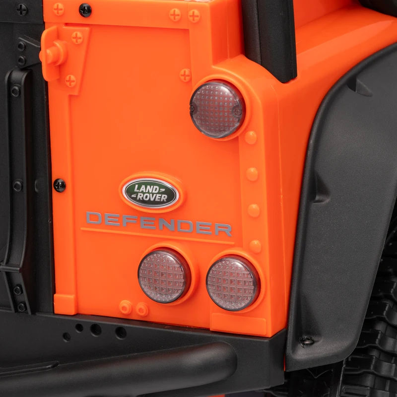 AIYAPLAY Kids Ride On Car with Remote Control, Music, Horn, 4 Spring Suspension Wheels, LED Lights for 3-5 Years Old, Orange