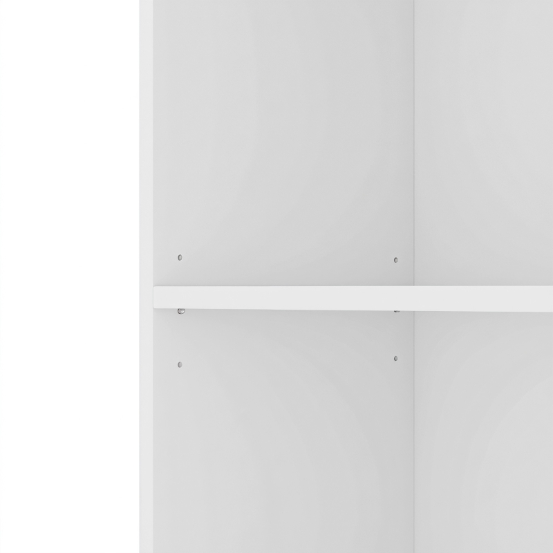 HOMCOM Bookcase with Open Storage, 6-Tier Bookshelf with Anti-Tipping Hardware, White