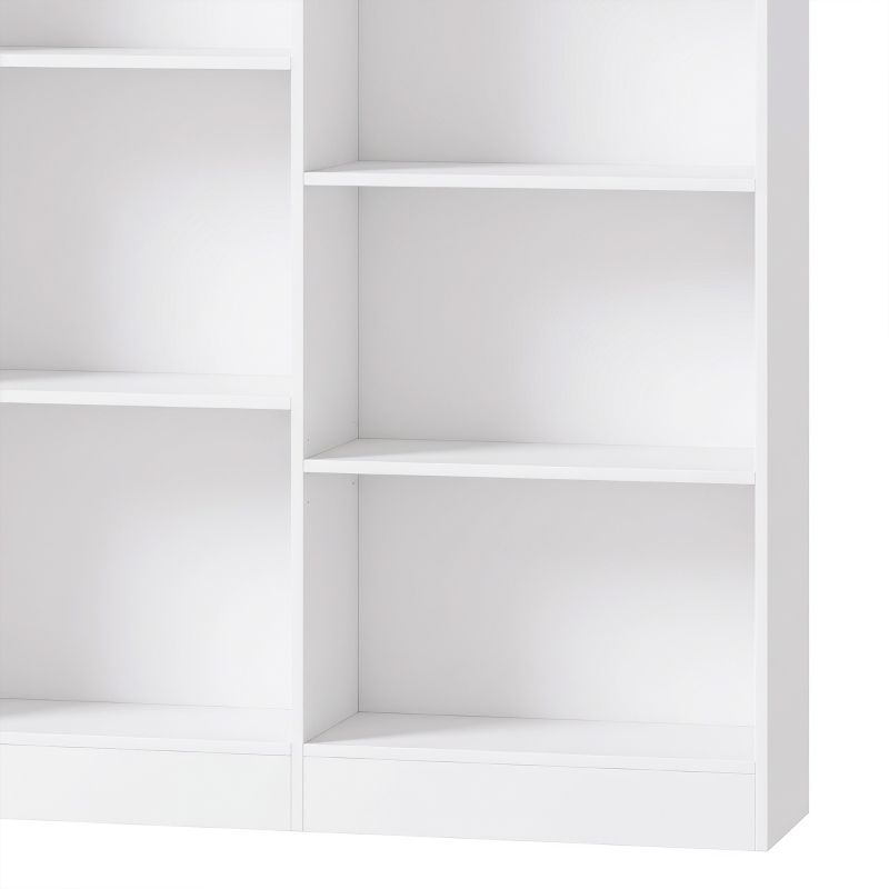 HOMCOM Bookcase with Open Storage, 6-Tier Bookshelf with Anti-Tipping Hardware, White
