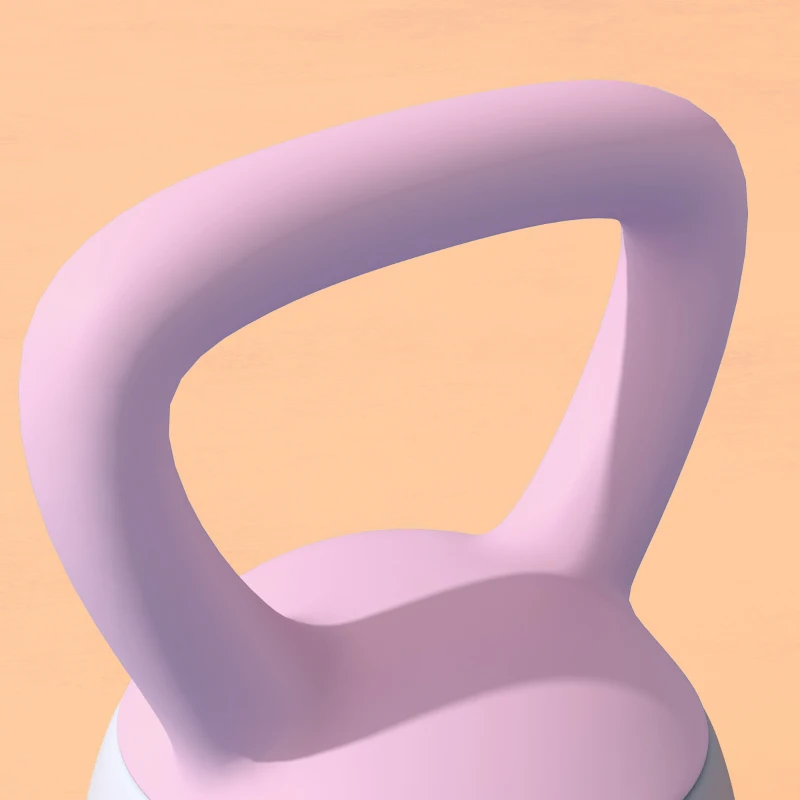 SPORTNOW 6KG Soft Kettlebell, Kettle Bell with Non-Slip Handle for Home Gym, Weight Lifting, Strength Training, Purple/Grey