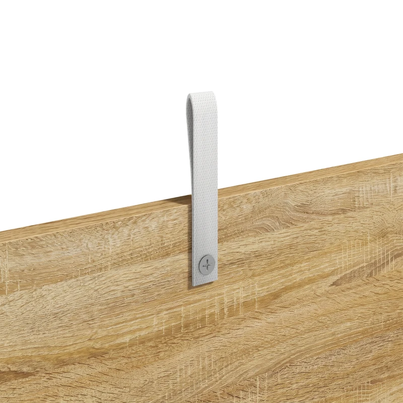 HOMCOM Coffre de Rangement, Banc de Rangement avec Couvercle Rabattable et Charnières de Sécurité, 80 x 40 x 45 cm, Naturel
