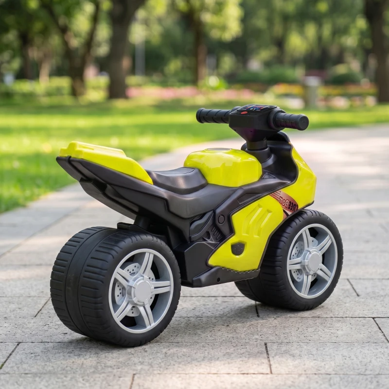 AIYAPLAY Laufrad ohne Pedale Motorrad-Rutscher mit Musik und extra breiten Rädern für Kinder von 18-36 Monaten, Grün