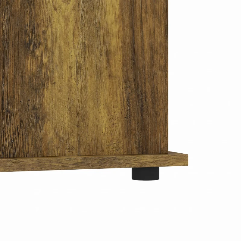 HOMCOM Baú de Arrumação, Banco de Arrumação com Tampa Articulada e Dobradiças de Segurança, 80 x 40 x 45 cm, Castanho