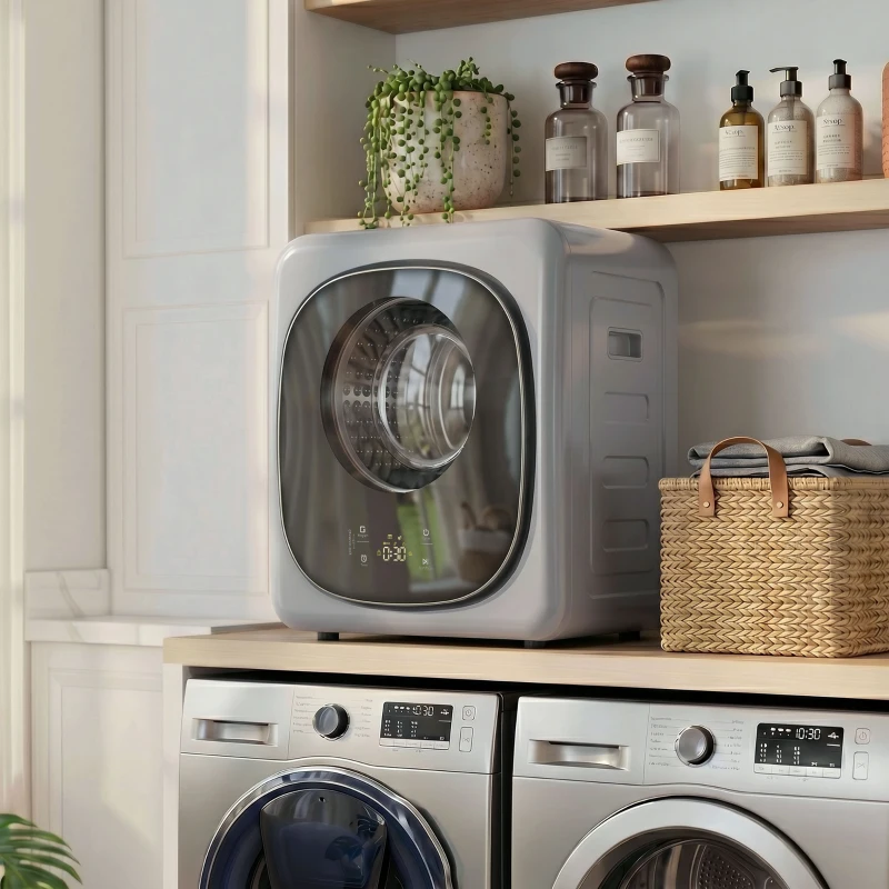 HOMCOM 4kg Vented Tumble Dryer with 5 Drying Mode, 800W Compact Freestanding Front Tumble Dryer, Silver